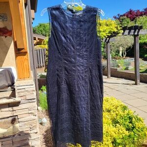 Vintage Classiques Entier Sleeveless Evening Dress with Embroidered Wool Thread